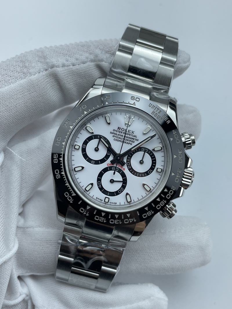 (준비완료/특급배송)NO.3422/초특급 갓성비 데이토나 스틸 세라믹베젤 화이트