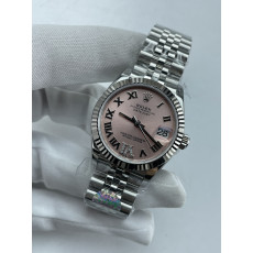 (준비완료/특급배송)NO.3654/QP공장 롤렉스 데이저스트 31mm 여성용 시계 핑크다이얼 플루티드 베젤 쥬빌레 밴드